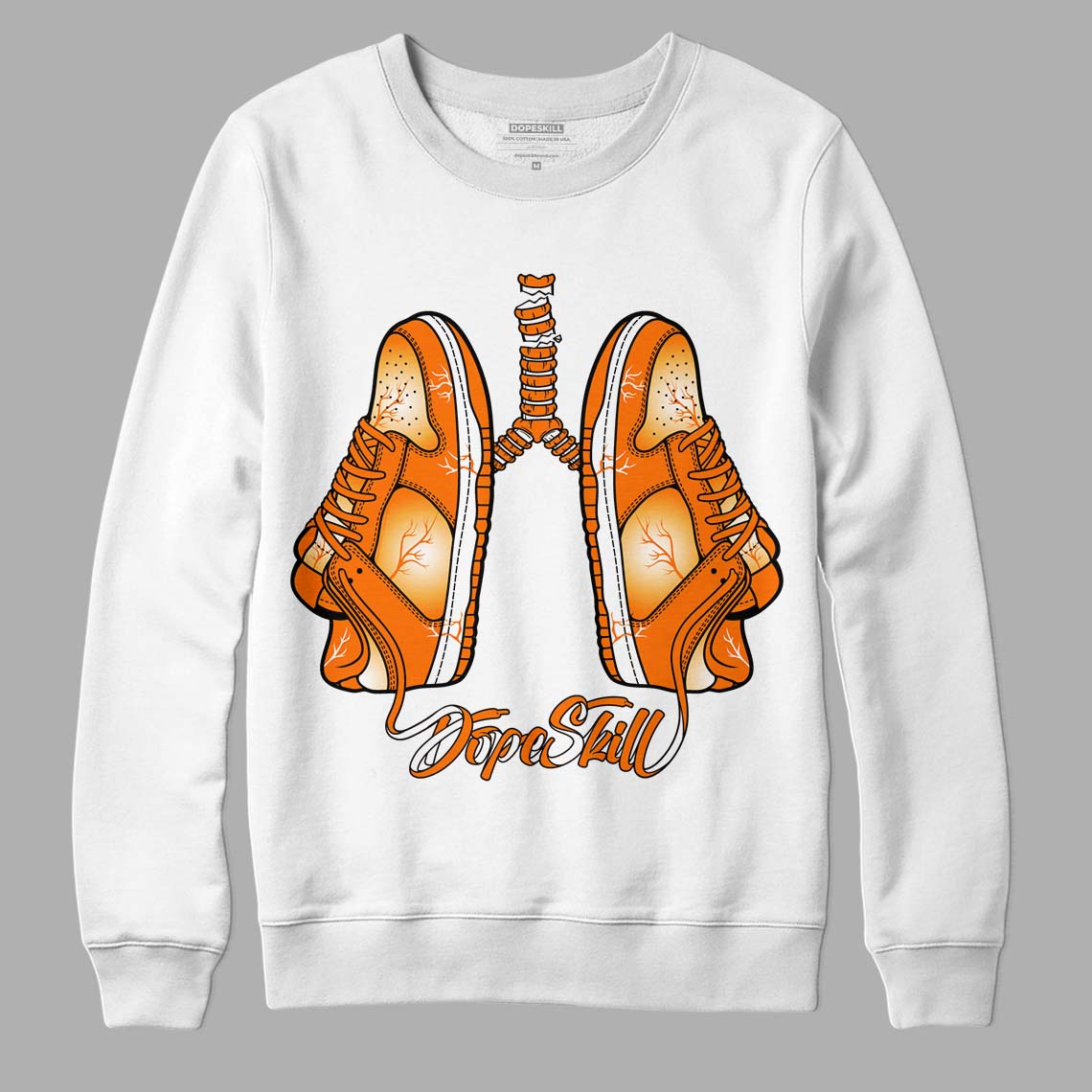 Dunk Low Magma Orange DopeSkill Sweatshirt Breathe Graphic
