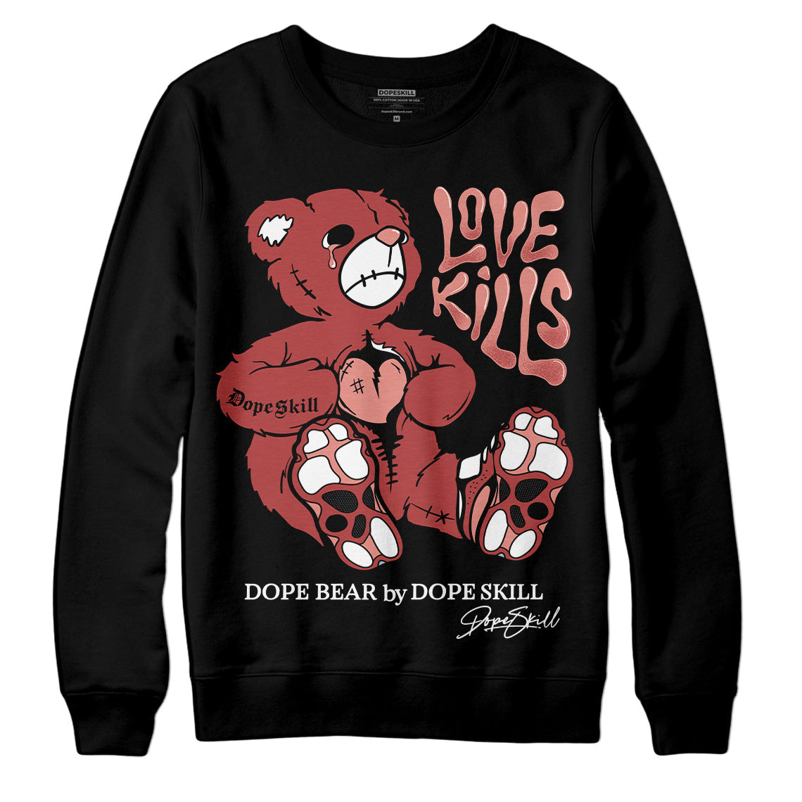 Dune Red 13s DopeSkill Sweatshirt Love Kills Graphic