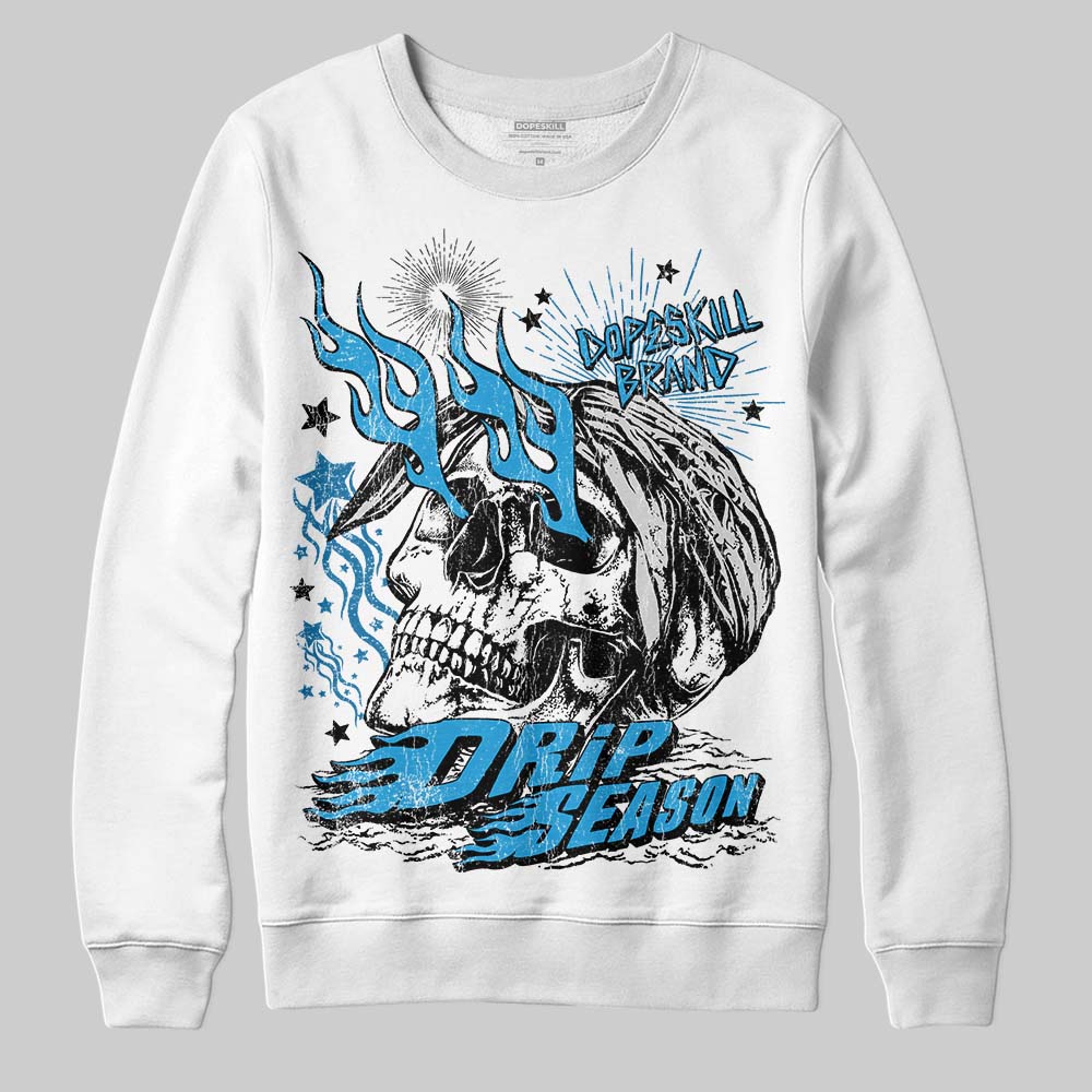 Military Blue 4s DopeSkill Sweatshirt Drip Season Graphic
