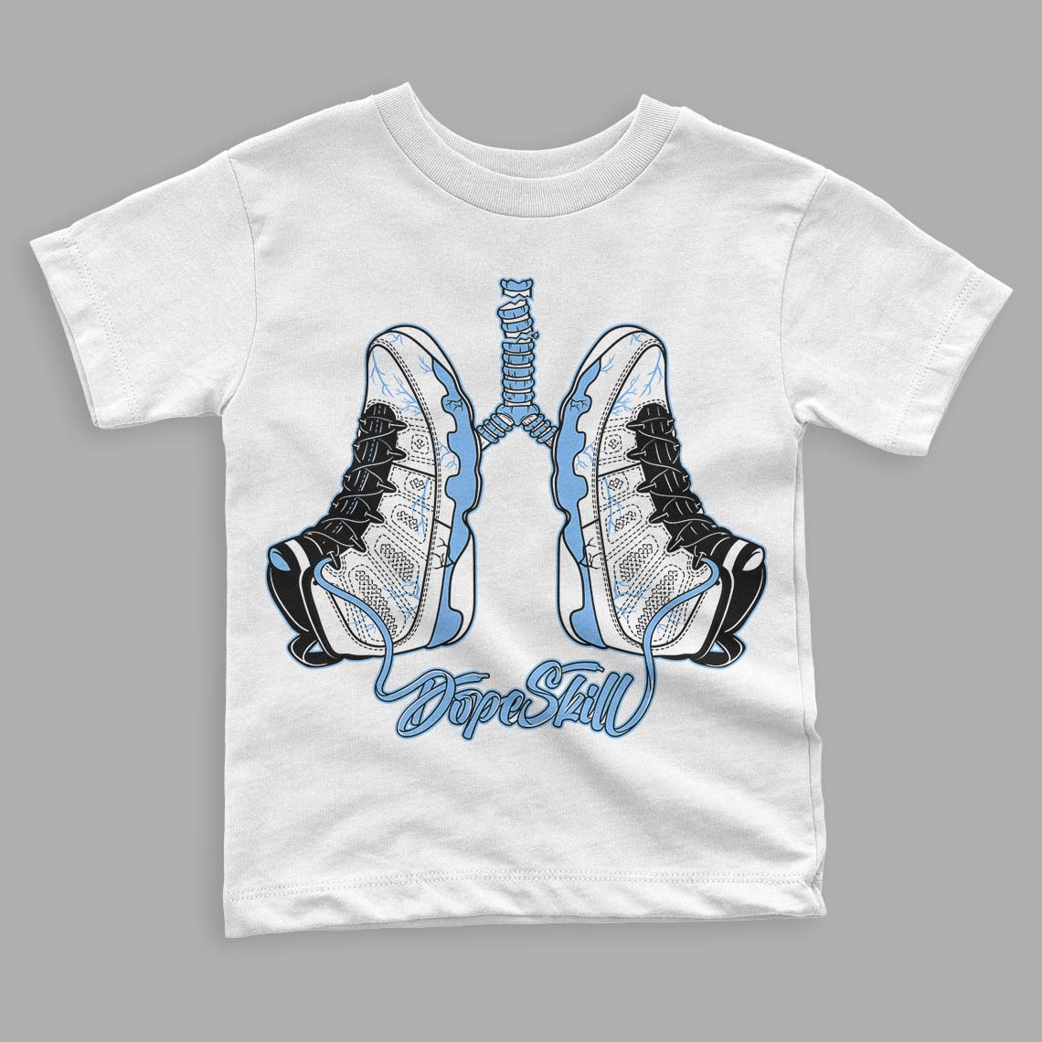 Powder Blue 9s DopeSkill Toddler Kids T-shirt Breathe Graphic