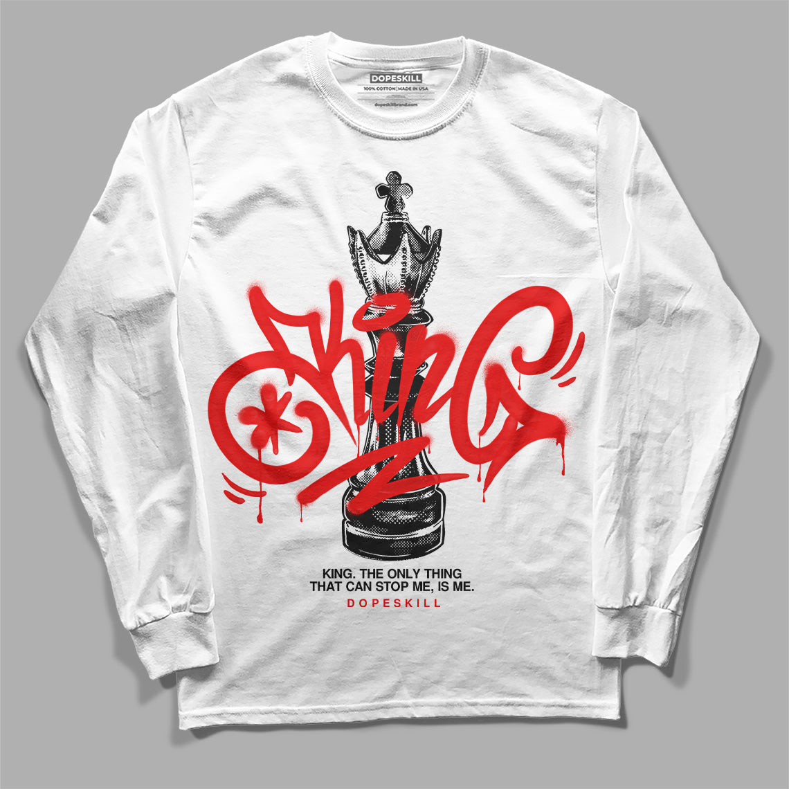 Cherry 12s DopeSkill Long Sleeve T-Shirt King Chess Graphic