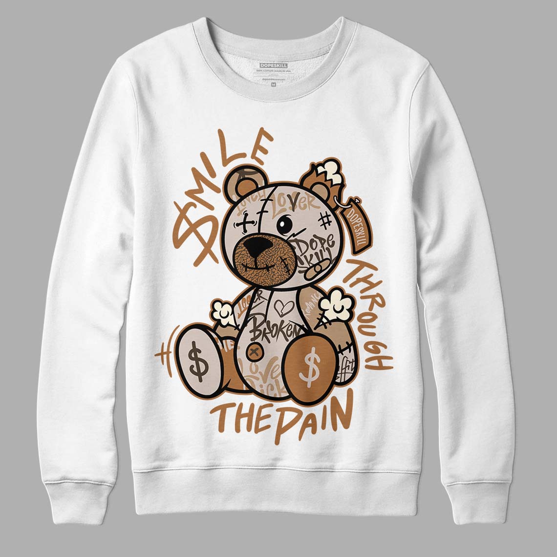 Palomino 3s DopeSkill Sweatshirt Smile Through The Pain Graphic