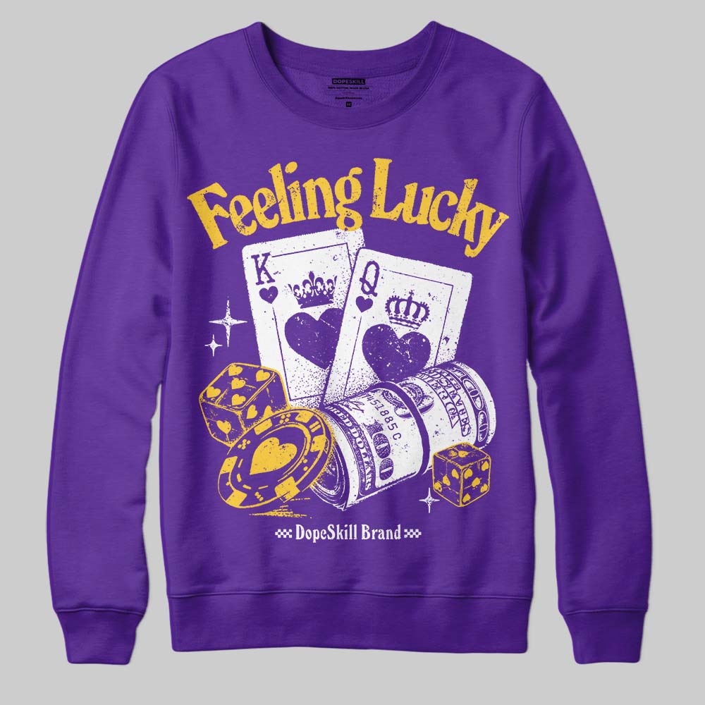 PURPLE Collection DopeSkill Sweatshirt Feeling Lucky Graphic