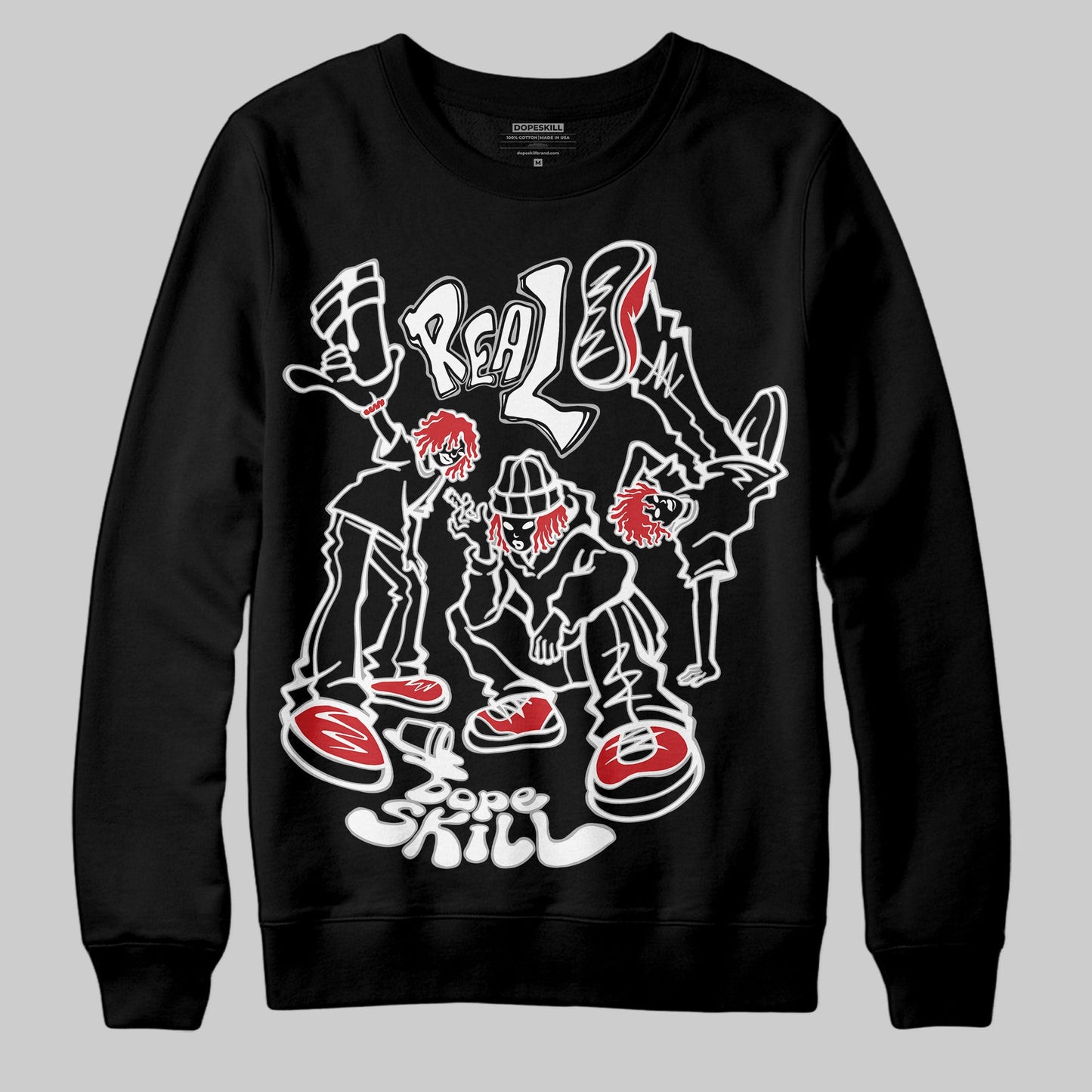 Black Cement 3s DopeSkill Sweatshirt Real Y2K Players Graphic
