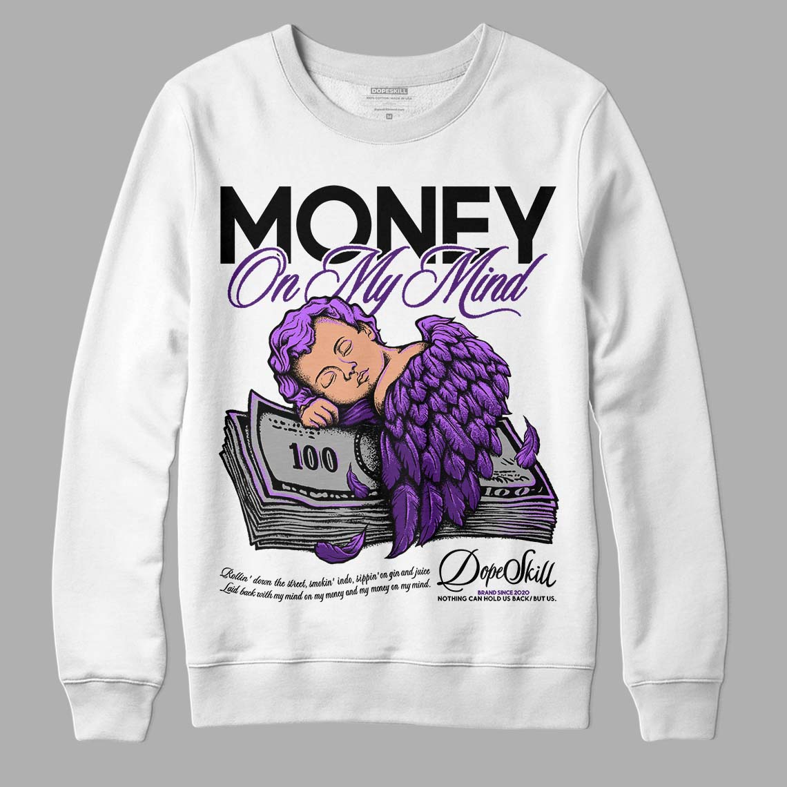 Field Purple 12s DopeSkill Sweatshirt MOMM Graphic