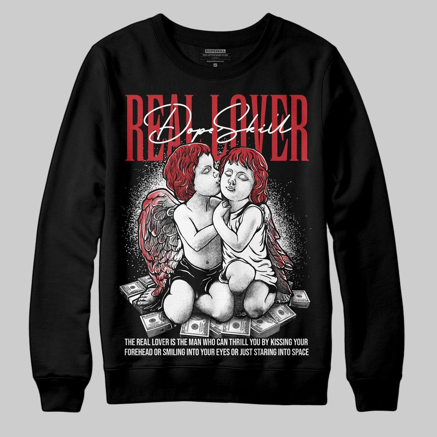 Bred 11s DopeSkill Sweatshirt Real Lover Graphic
