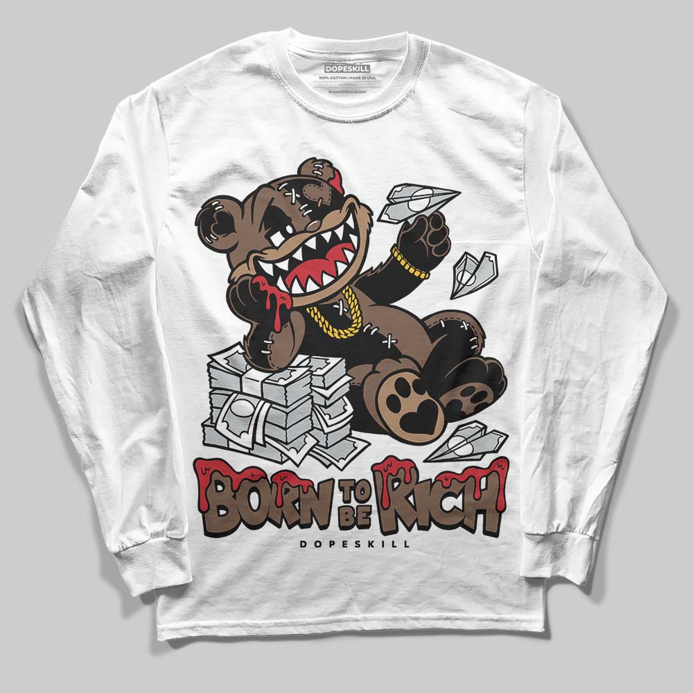 Olive 9s DopeSkill Long Sleeve T-Shirt Born To Be Rich Graphic
