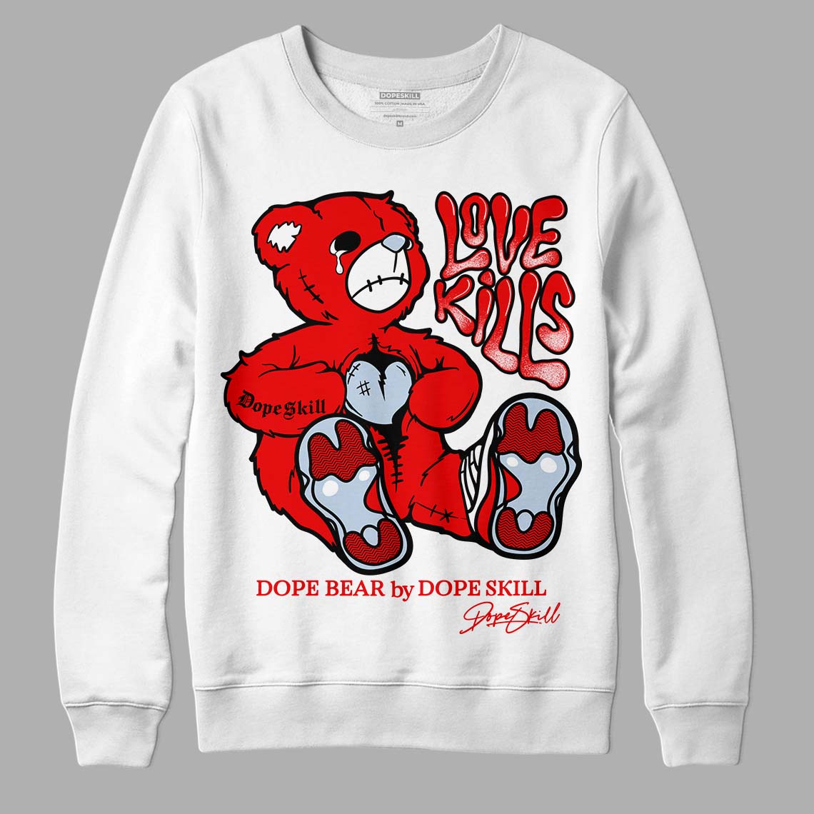 Cherry 11s DopeSkill Sweatshirt Love Kills Graphic