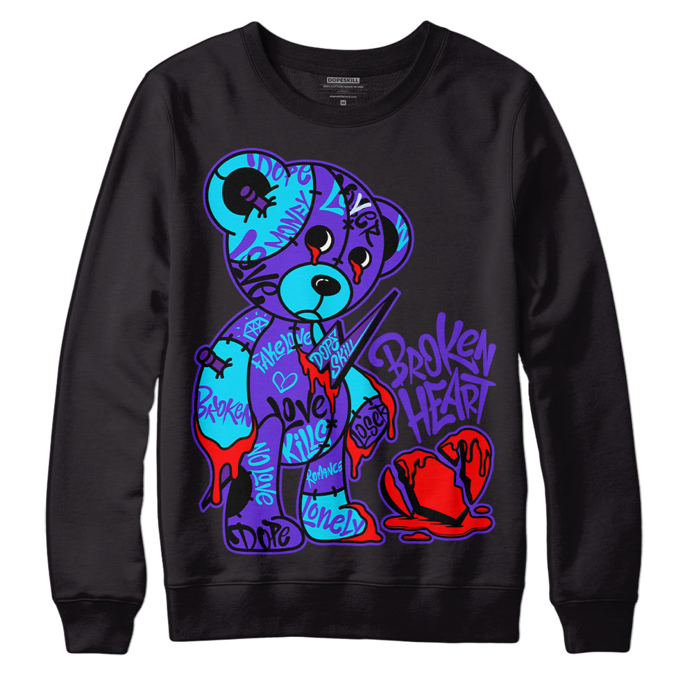 Aqua 6s DopeSkill Sweatshirt Broken Heart Graphic