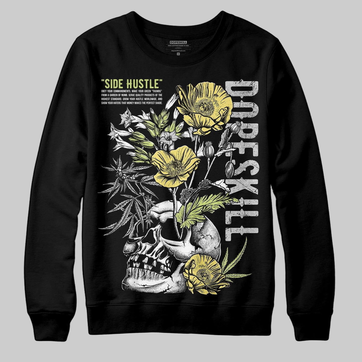 Light Lemon Twist 4s DopeSkill Sweatshirt Side Hustle Graphic