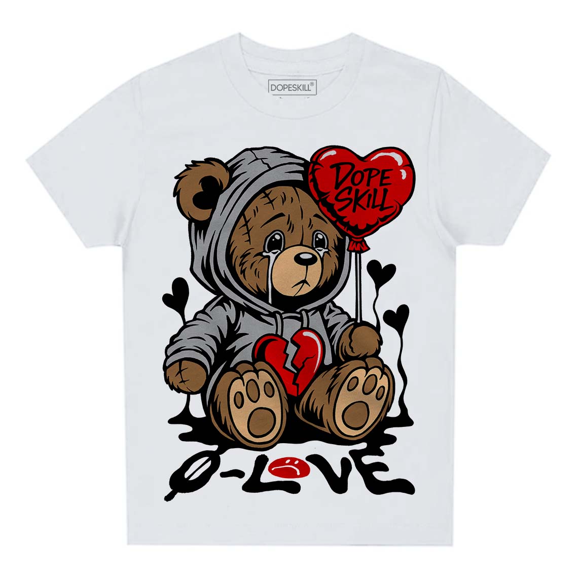 Panda White Black Dunk DopeSkill Toddler Kids T-shirt Broken Bear Graphic