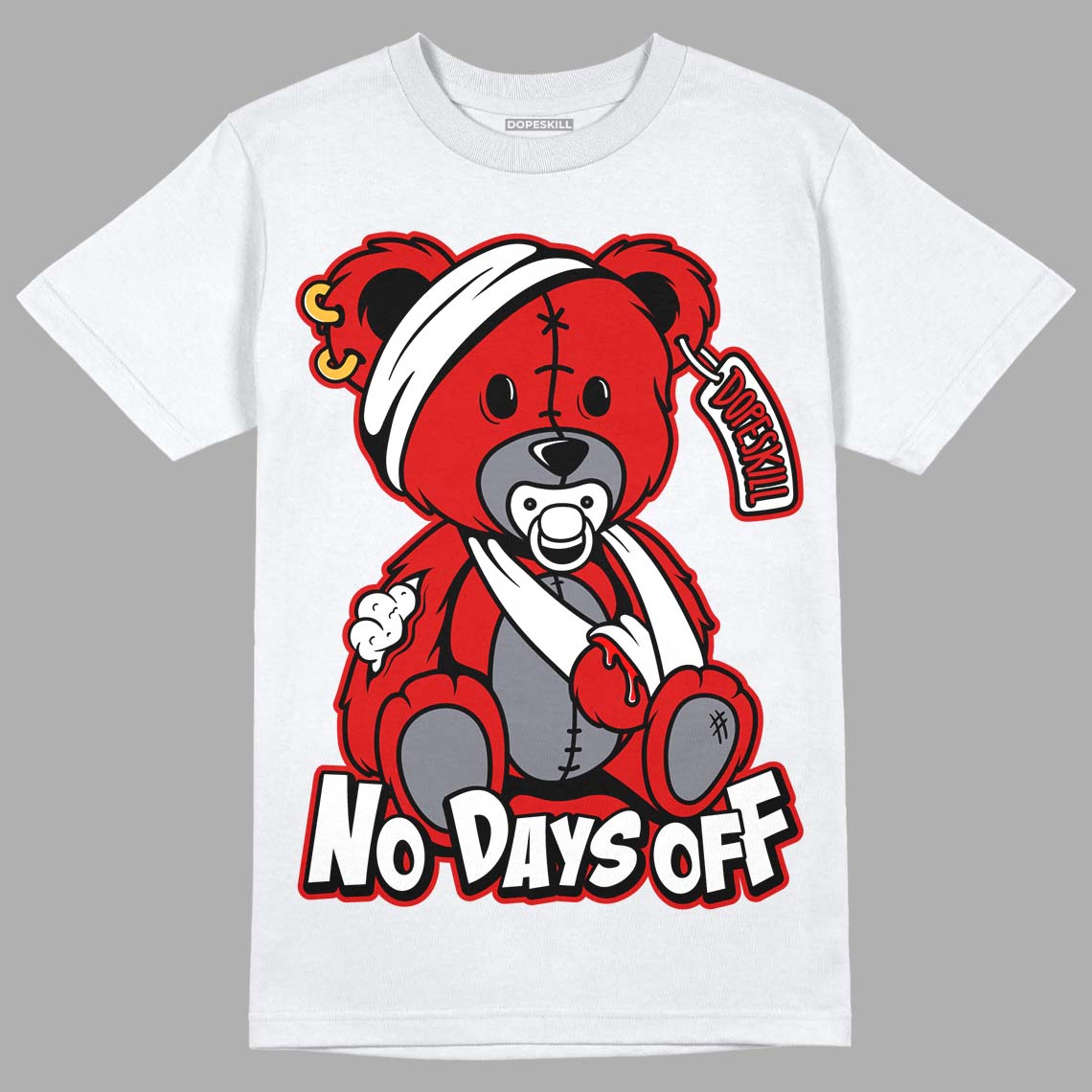 Gym Red 9s DopeSkill T-Shirt Hurt Bear Graphic