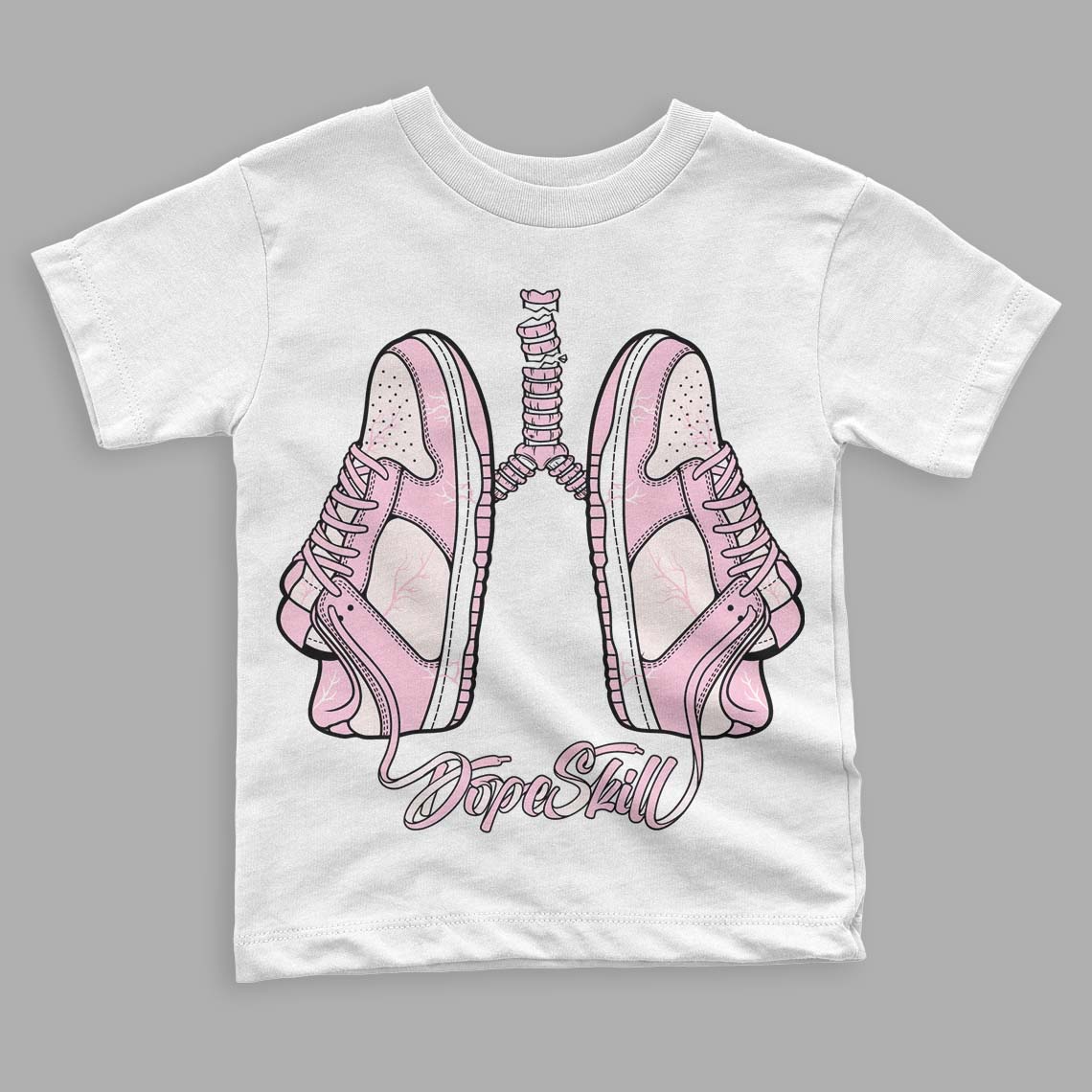 Dunk Low Pink Foam DopeSkill Toddler Kids T-shirt Breathe Graphic