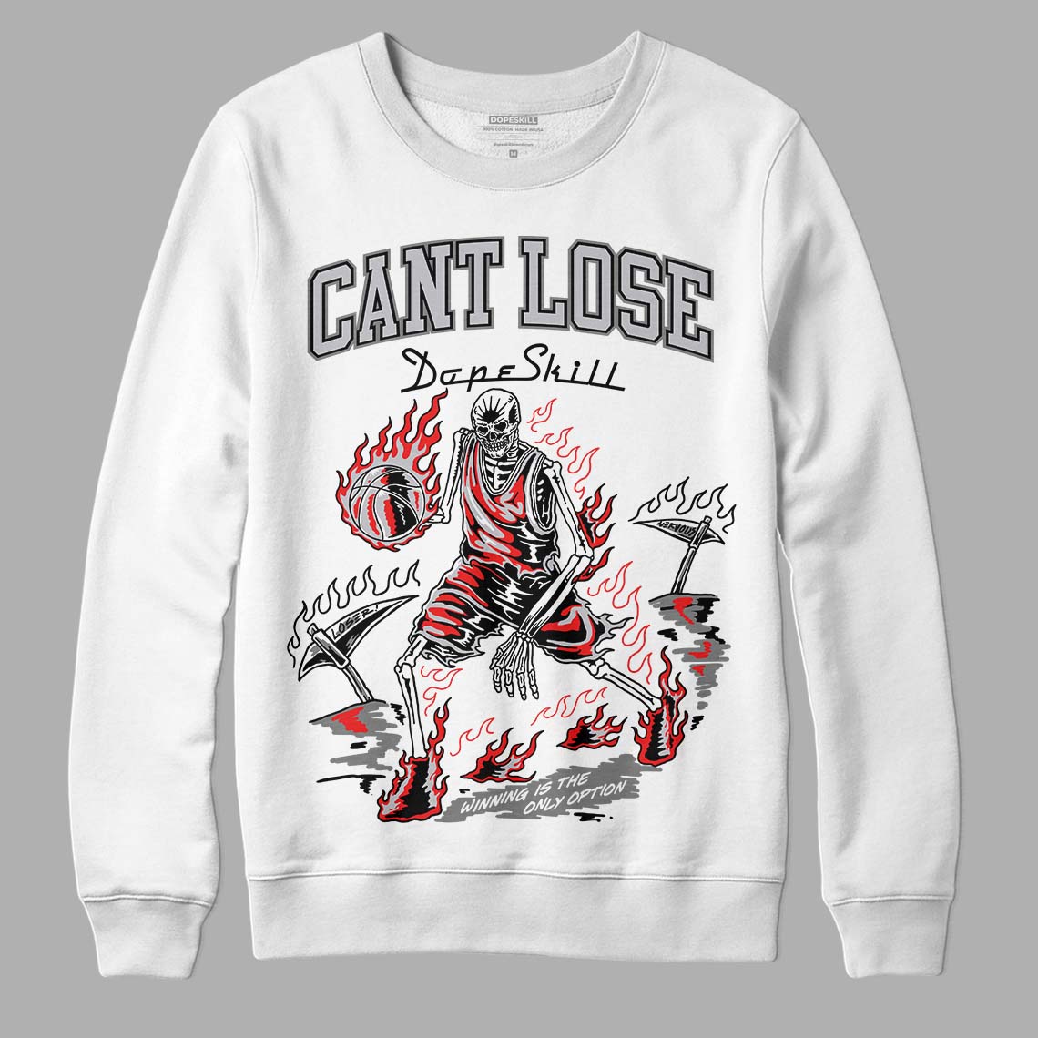 Grey Collection DopeSkill Sweatshirt Cant Lose Graphic