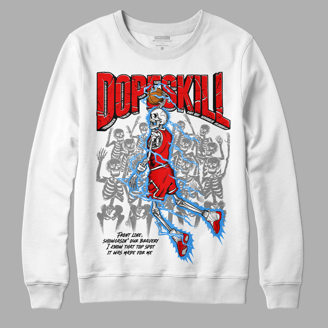 Cherry 12s DopeSkill Sweatshirt Thunder Dunk Graphic