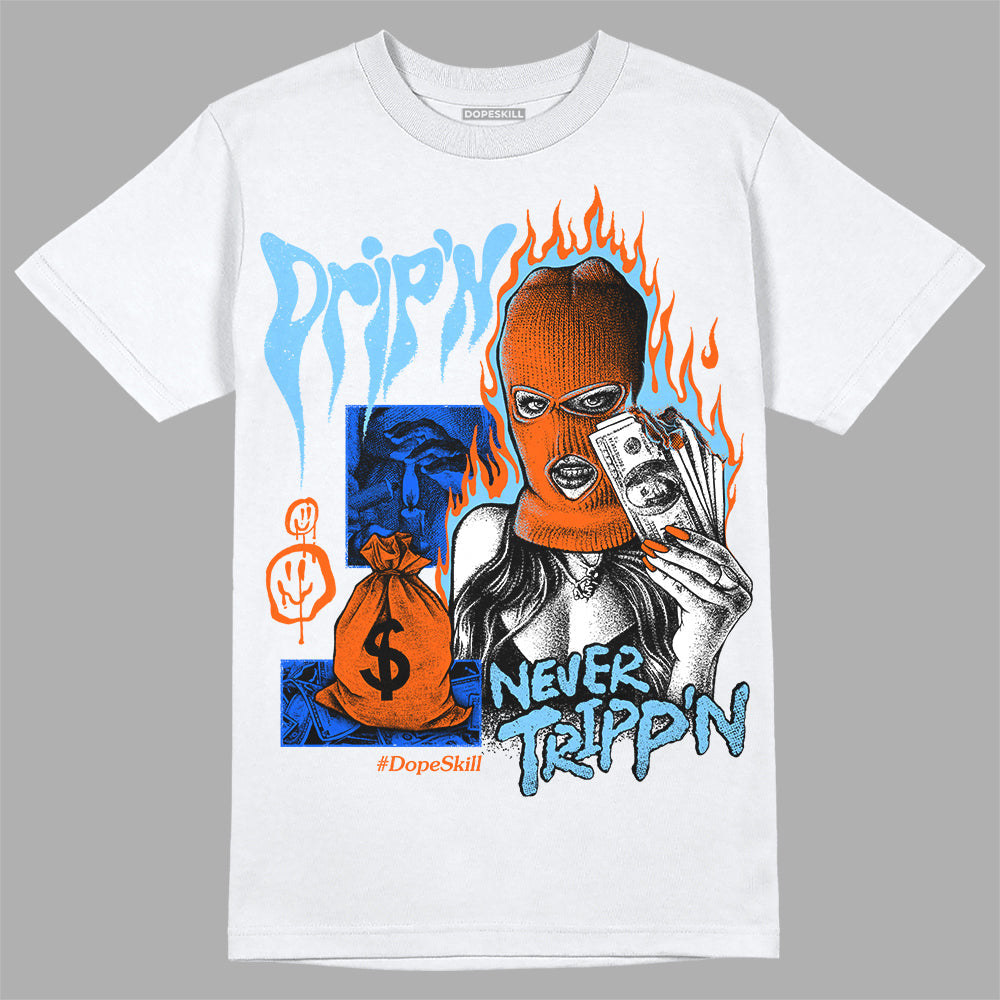 Dunk Futura University Blue DopeSkill T-Shirt Drip'n Never Tripp'n Graphic