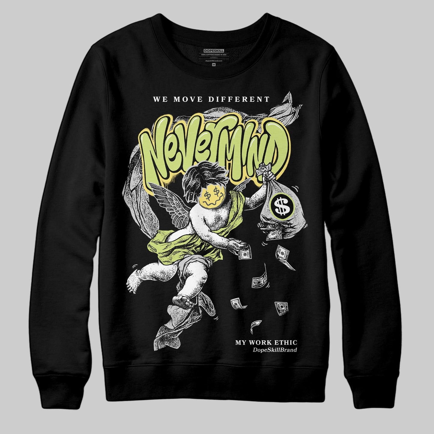 Light Lemon Twist 4s DopeSkill Sweatshirt Nevermind Graphic