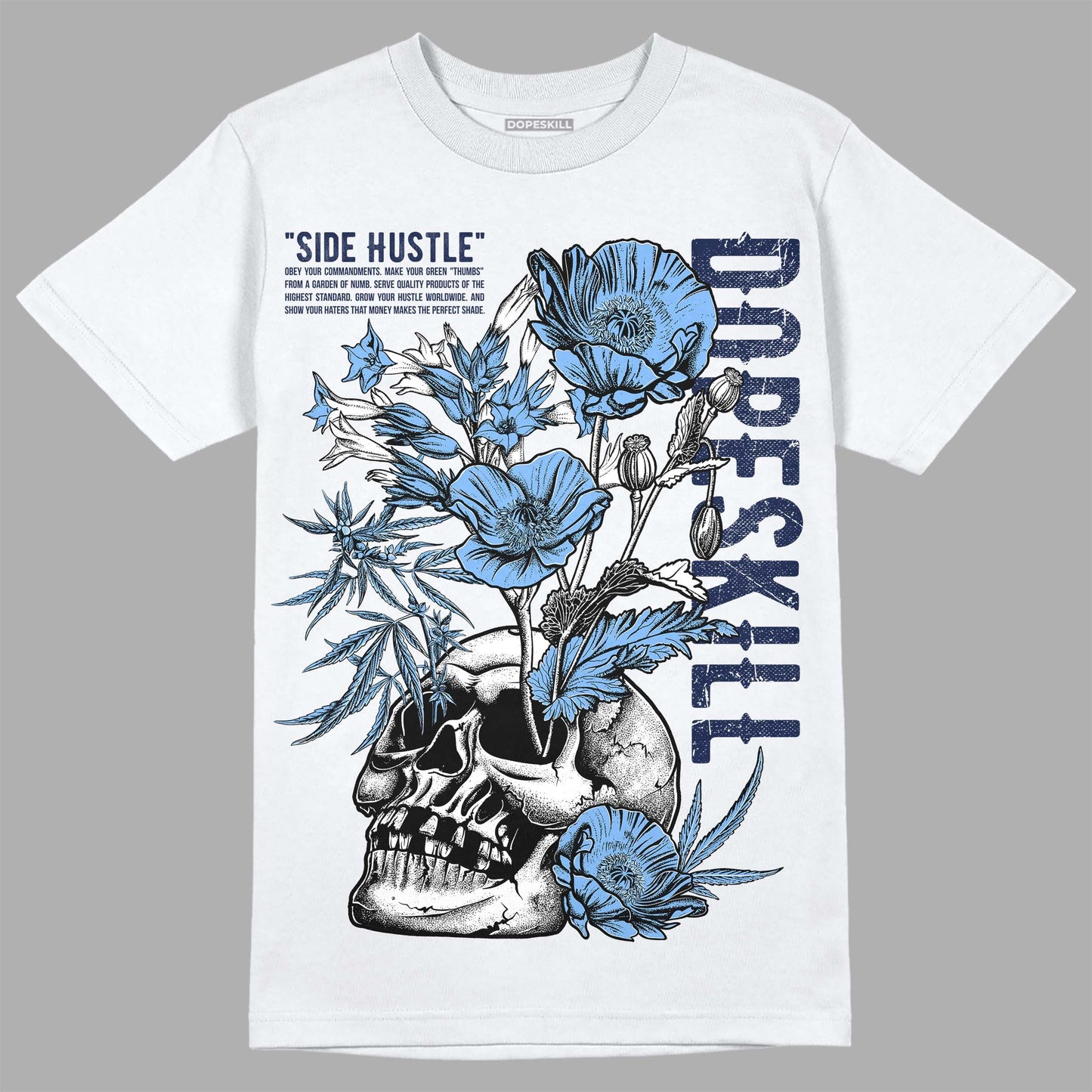 Midnight Navy 5s DopeSkill T-Shirt Side Hustle Graphic