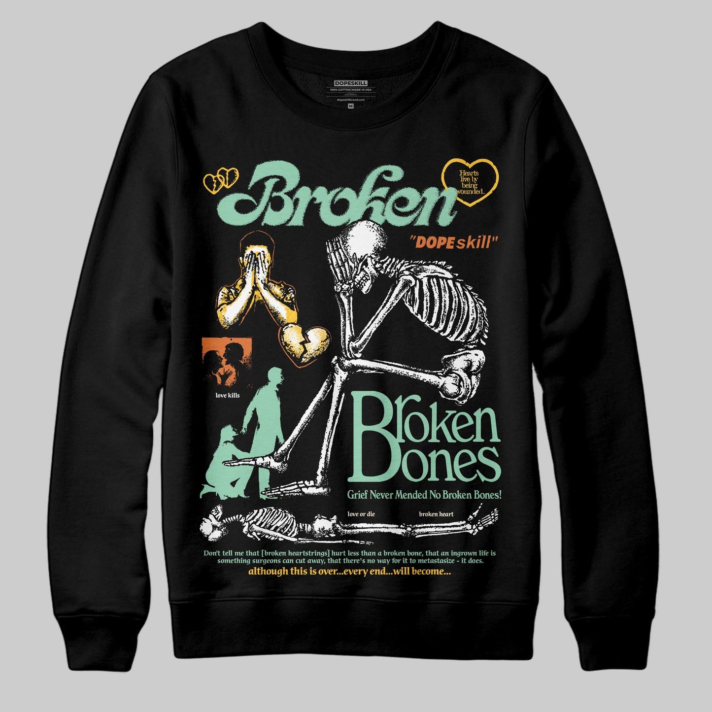 SB Dunk “Rodeo” DopeSkill Sweatshirt Broken Bones Graphic