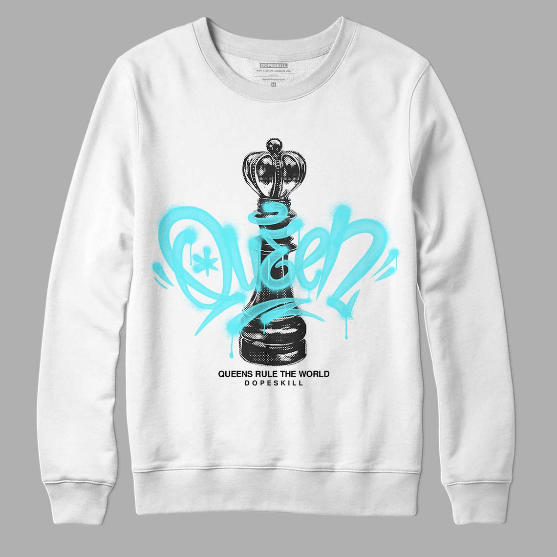 Aqua 5s DopeSkill Sweatshirt Queen Chess Graphic