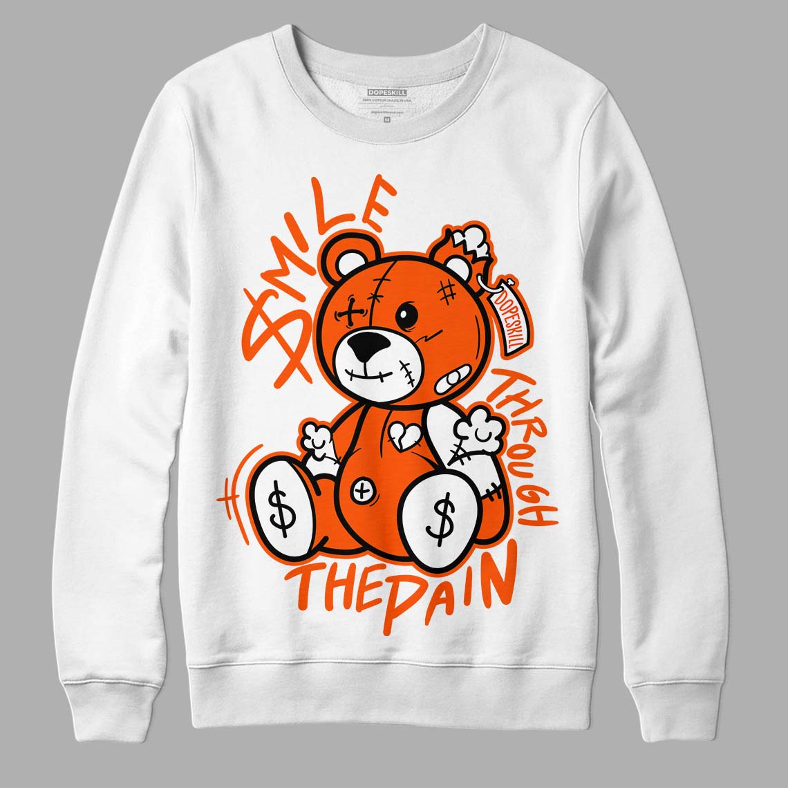Orange Milk DopeSkill Sweatshirt BEAN Graphic