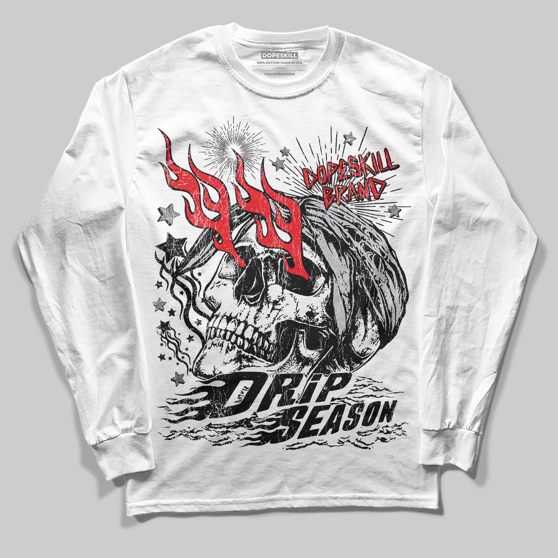 Grey Collection DopeSkill Long Sleeve T-Shirt Drip Season Graphic