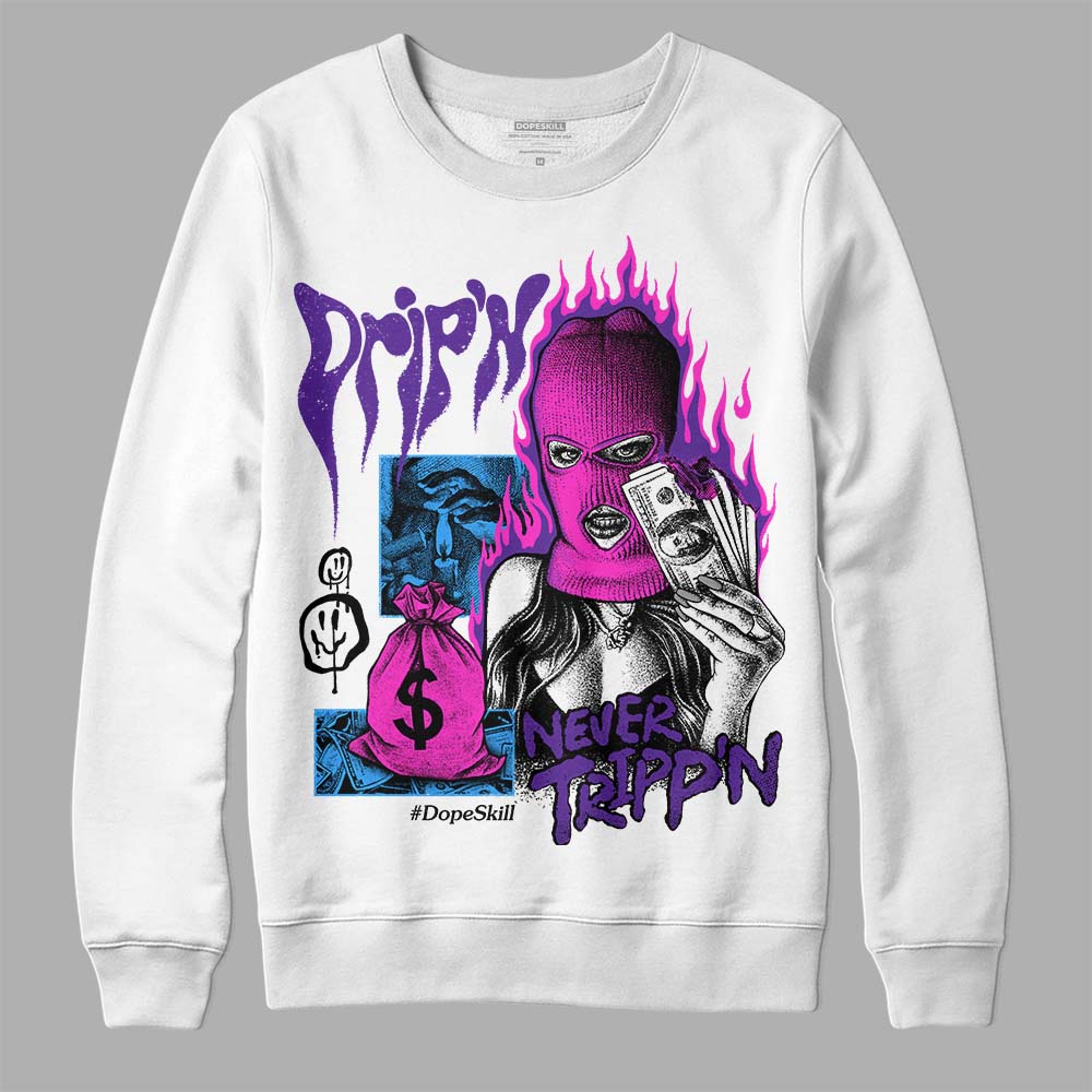 PURPLE Collection DopeSkill Sweatshirt Drip'n Never Tripp'n Graphic