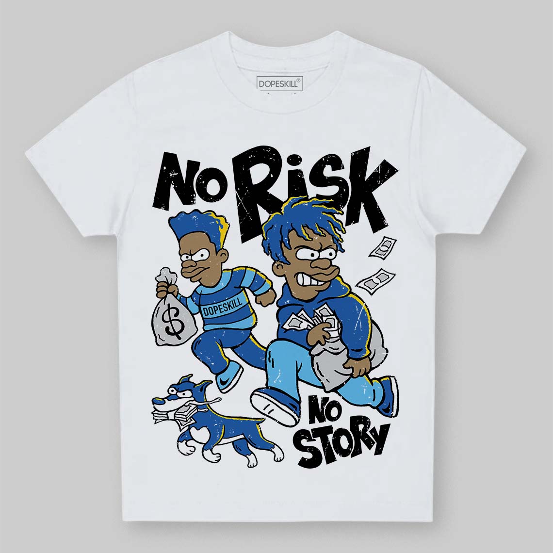 Blueberry 12s DopeSkill Toddler Kids T-shirt No Risk No Story Graphic