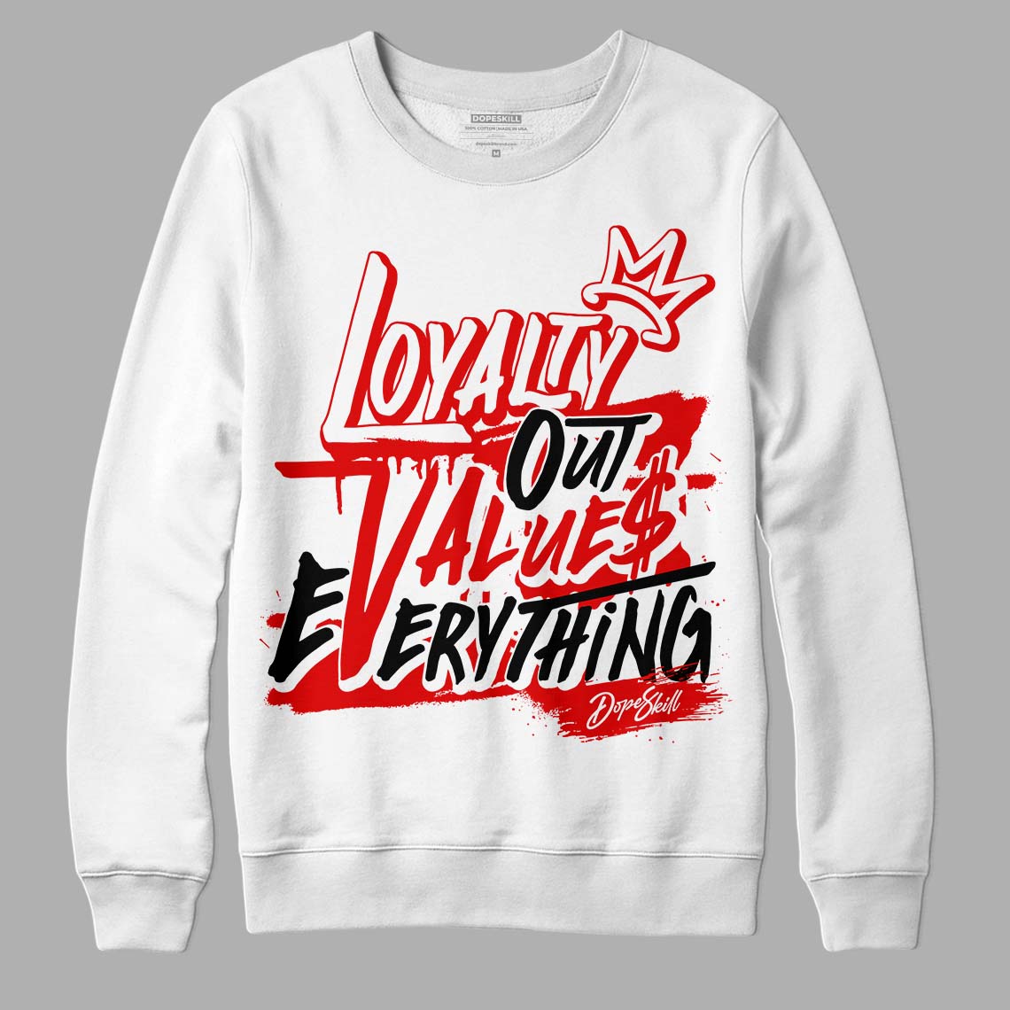 Red Cement 4S DopeSkill Sweatshirt LOVE Graphic