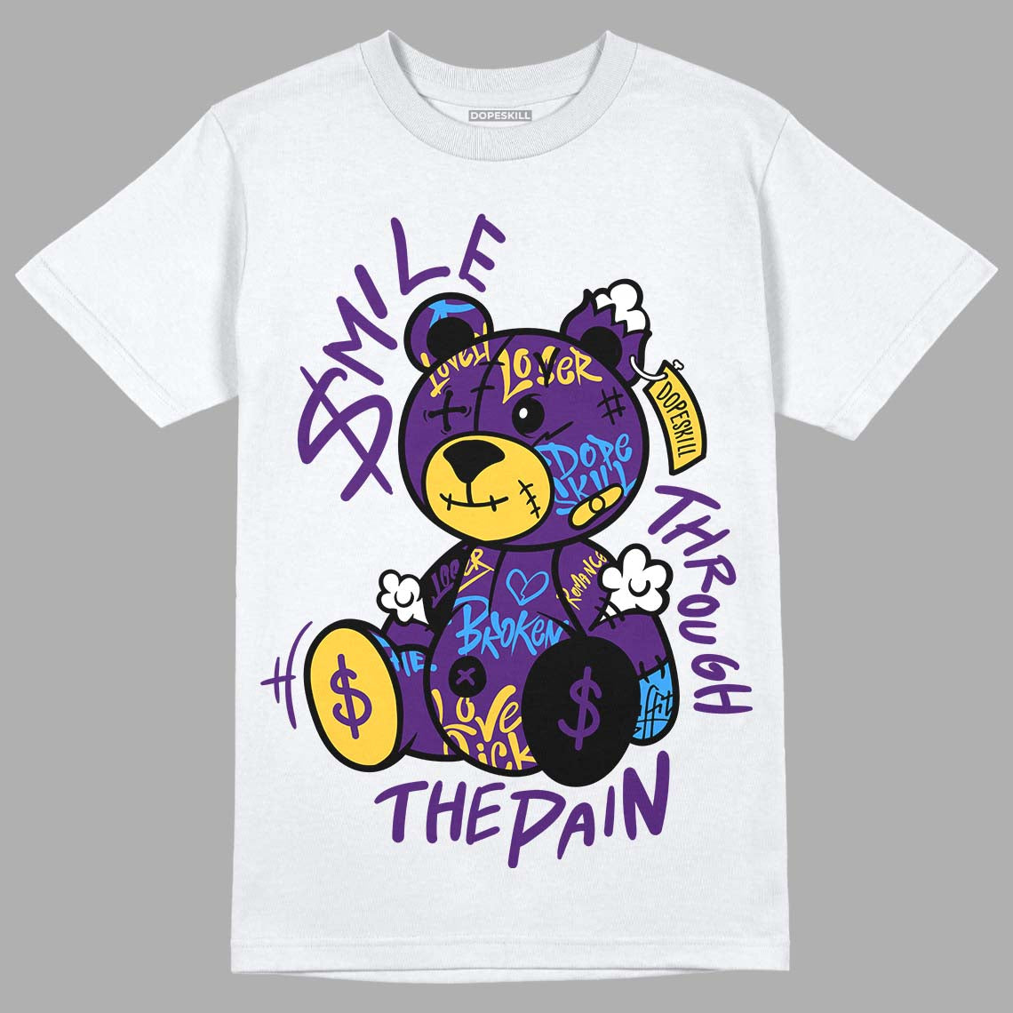 Field Purple 12s DopeSkill T-Shirt Smile Through The Pain Graphic