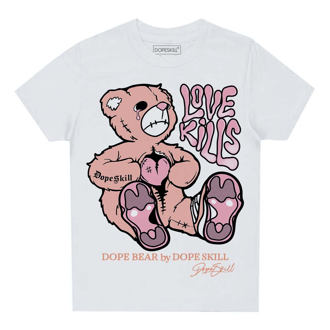 Legend Pink 11s DopeSkill Toddler Kids T-shirt Love Kills Graphic