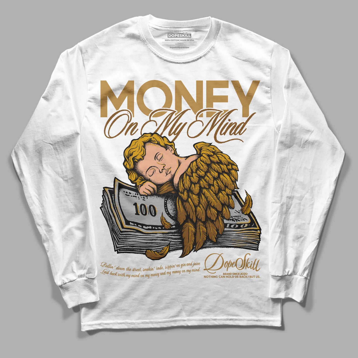 Wheat 13s DopeSkill Long Sleeve T-Shirt MOMM Graphic