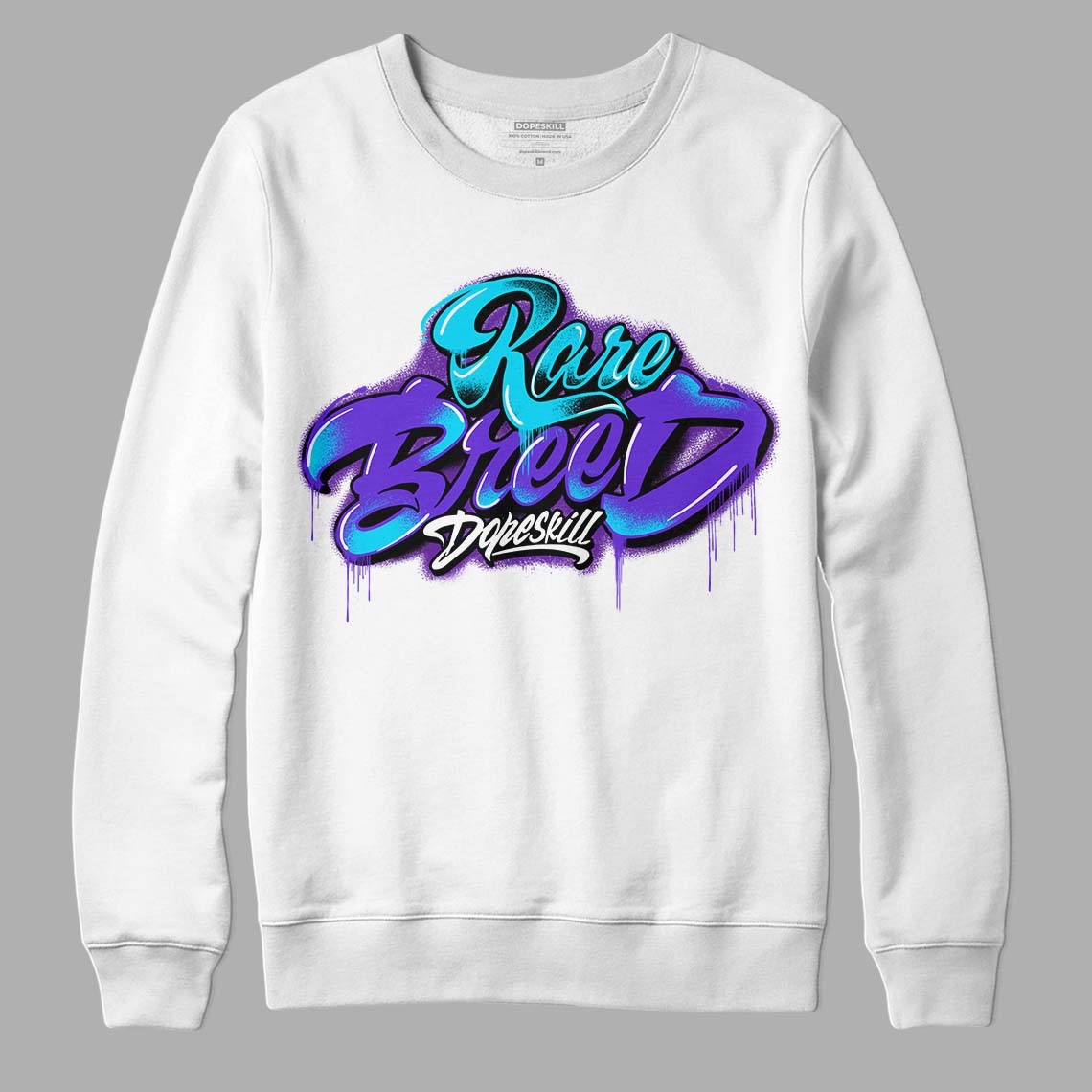 Aqua 6s DopeSkill Sweatshirt Rare Breed Type Graphic