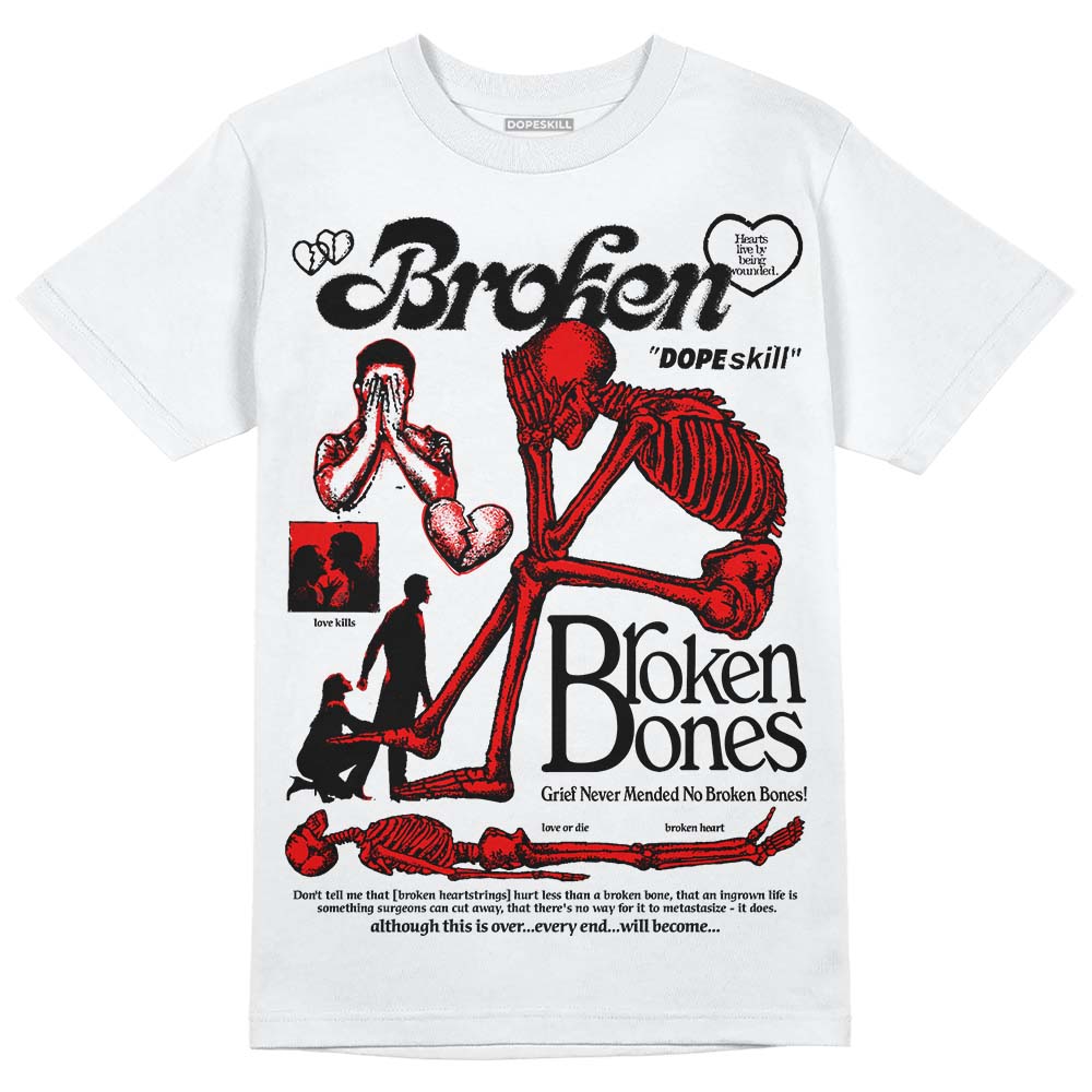 Cherry 12s DopeSkill T-Shirt Broken Bones Graphic