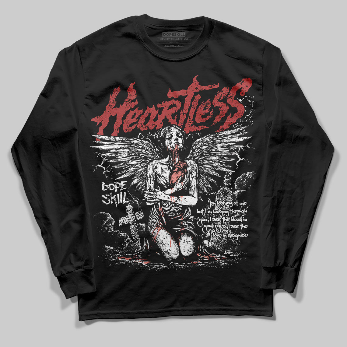 Dune Red 13s DopeSkill Long Sleeve T-Shirt Heartless Graphic
