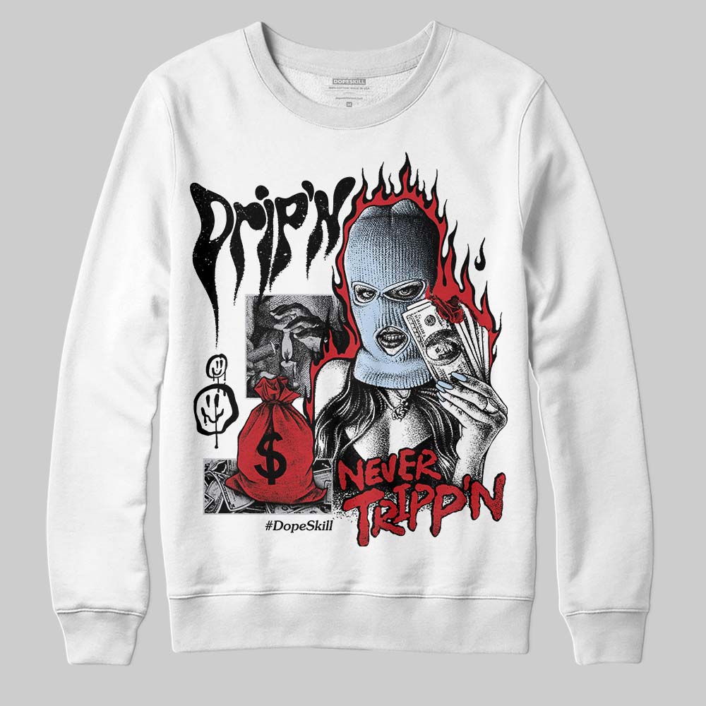 Black Metallic Reimagined 5s DopeSkill Sweatshirt Drip'n Never Tripp'n Graphic