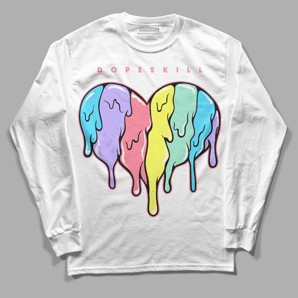 Candy Easter Dunk Low DopeSkill Long Sleeve T-Shirt Slime Drip Heart Graphic