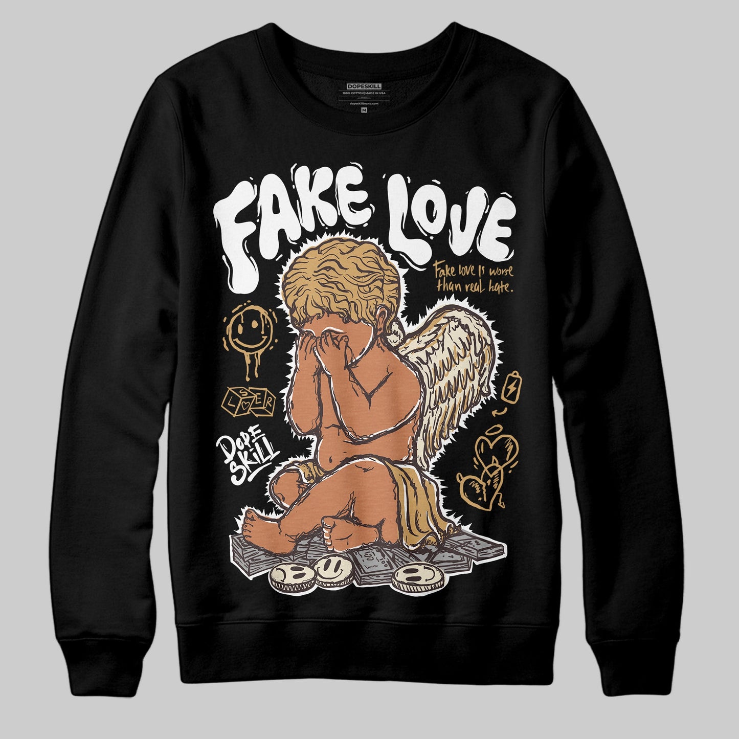 Earth 5s DopeSkill Sweatshirt False Love Graphic