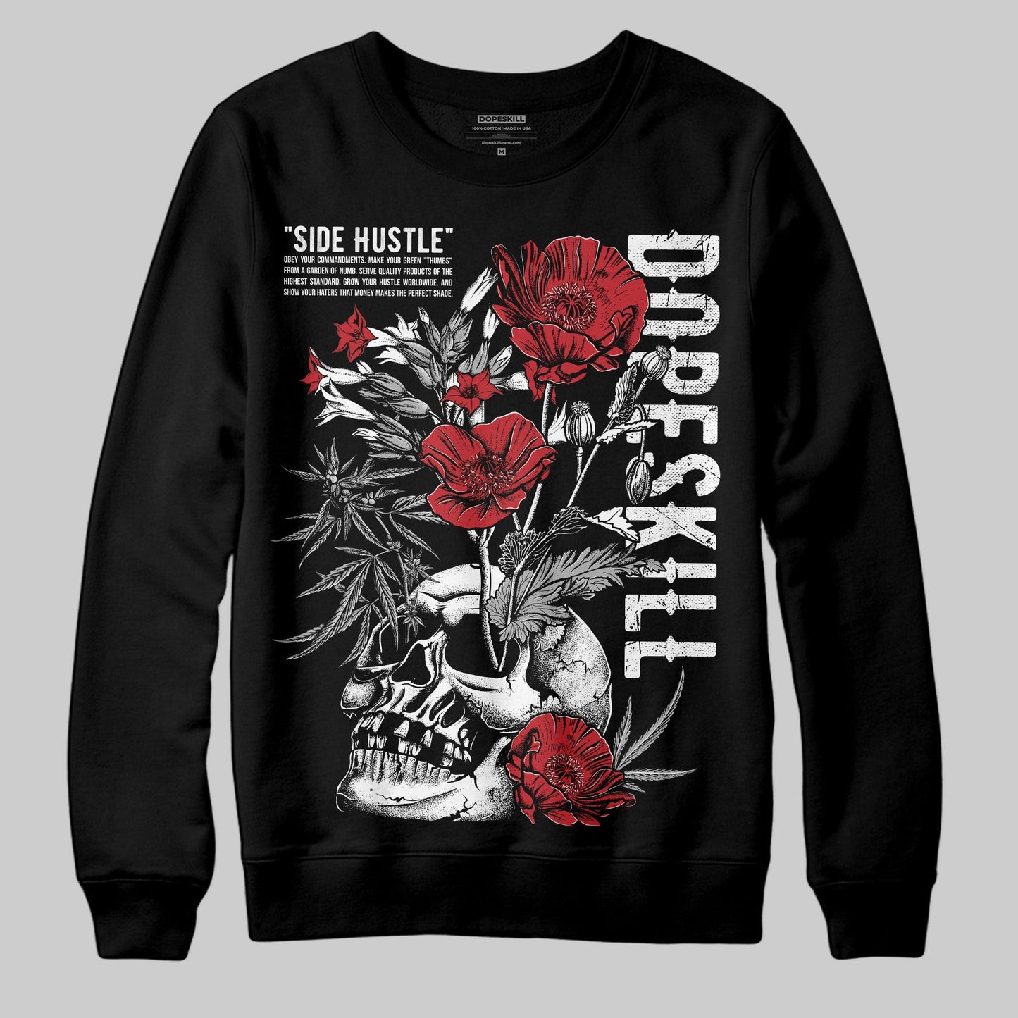 Bred Velvet 11s DopeSkill Sweatshirt Side Hustle Graphic
