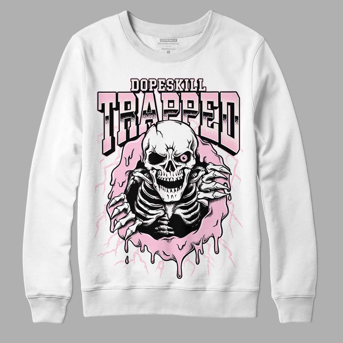 Dunk Low Pink Foam DopeSkill Sweatshirt Trapped Halloween Graphic