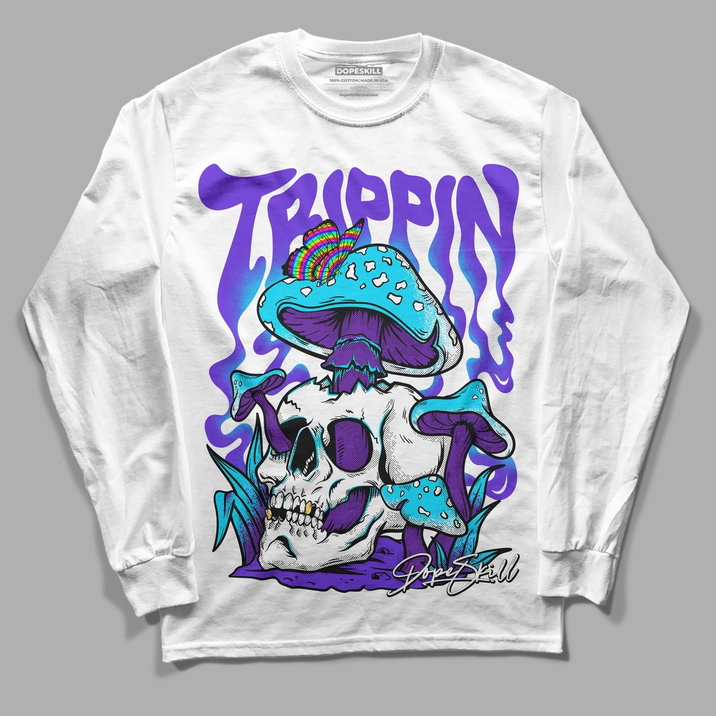 Aqua 6s DopeSkill Long Sleeve T-Shirt Trippin Graphic