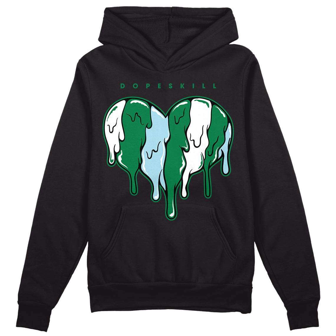 Lucky Green 5s DopeSkill Hoodie Sweatshirt Slime Drip Heart Graphic