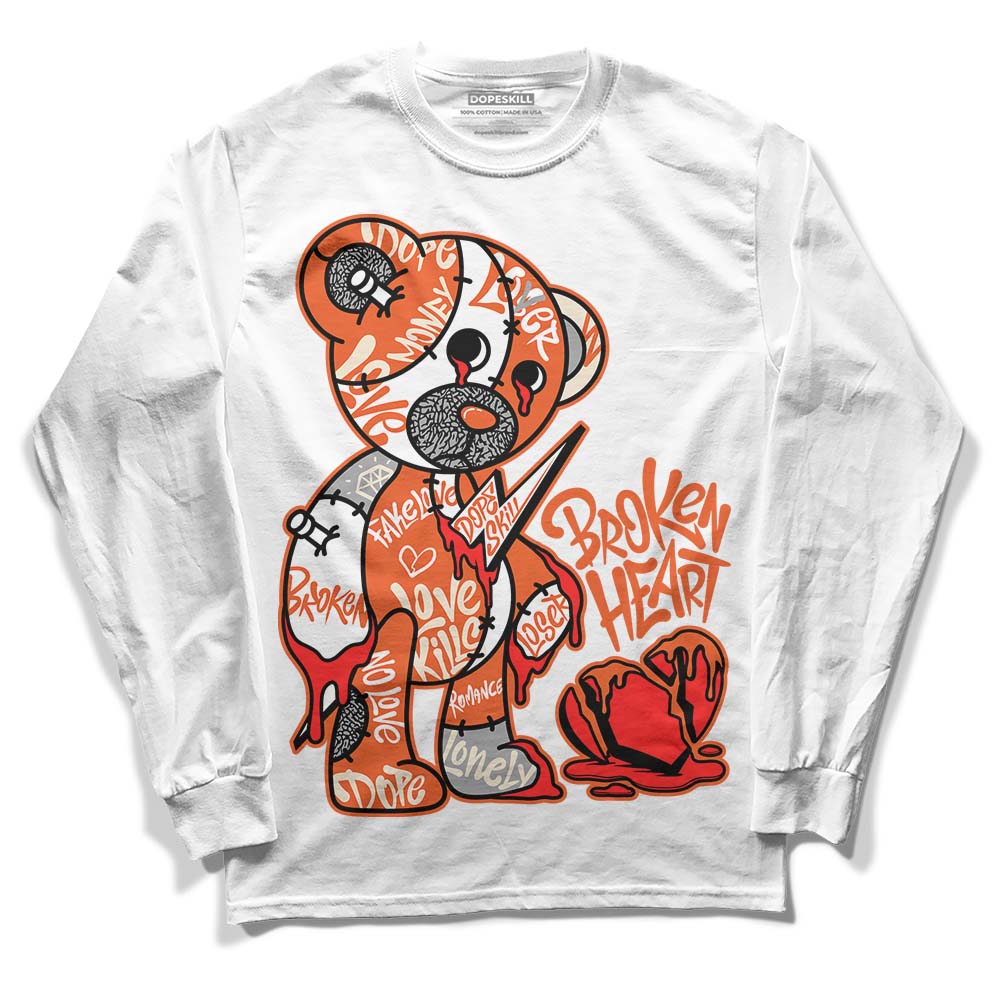Georgia Peach 3s DopeSkill Long Sleeve T-Shirt Broken Heart Graphic