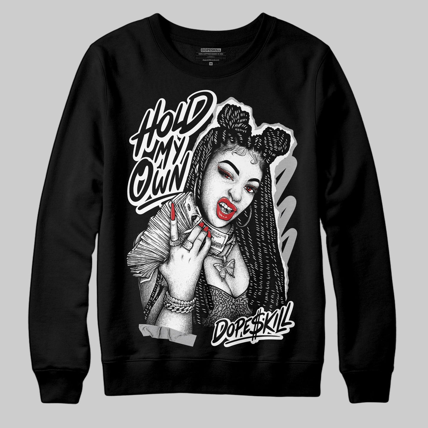 Black Cement 3s DopeSkill Sweatshirt New H.M.O Graphic