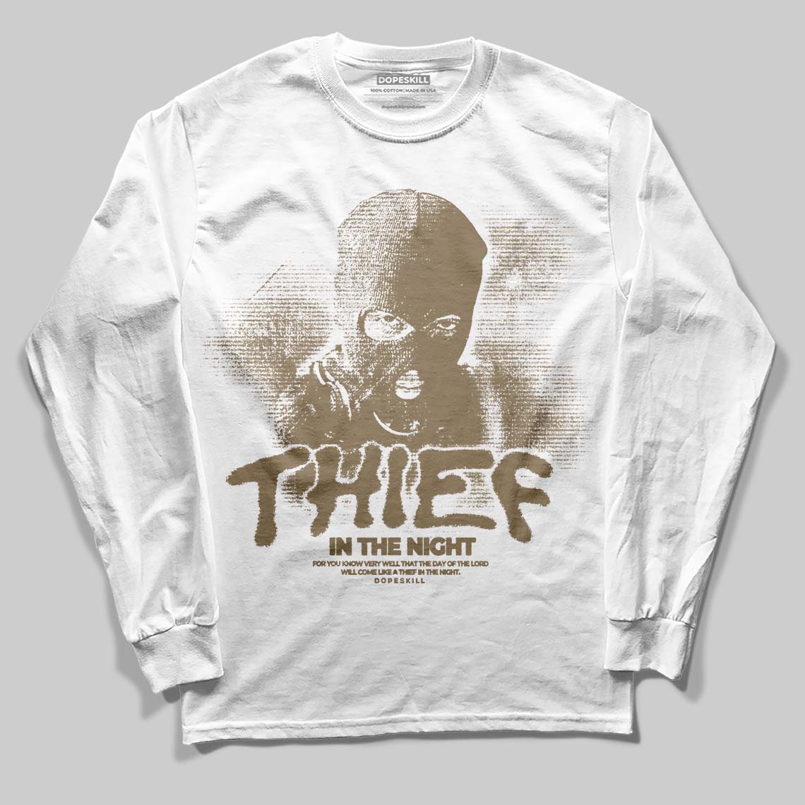 TAN Collection DopeSkill Long Sleeve T-Shirt Thief In The Night Graphic