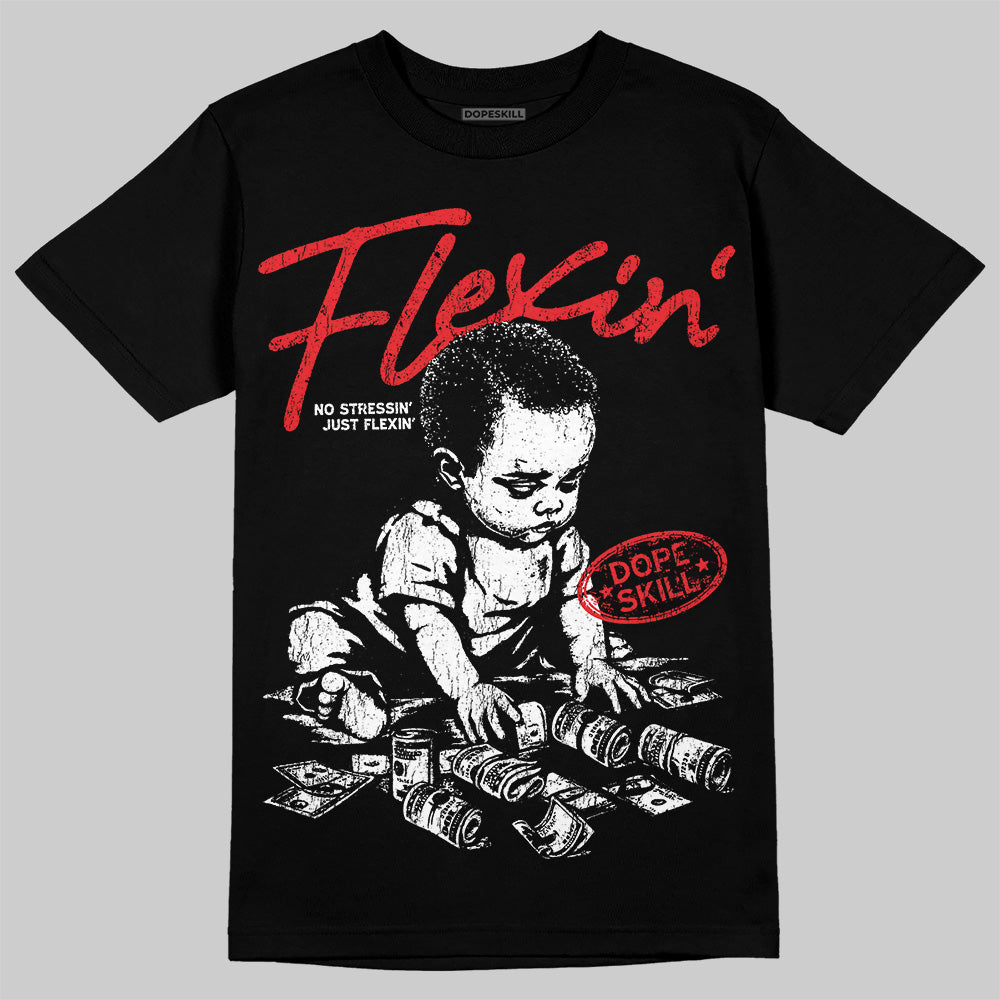 Black and White Collection DopeSkill T-Shirt Flexin' Graphic