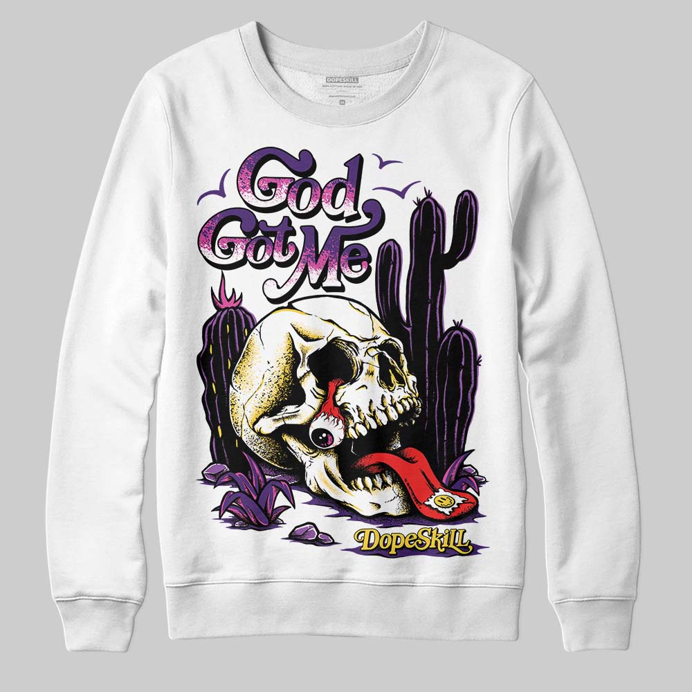 Field Purple 12s DopeSkill Sweatshirt God Got Me Graphic