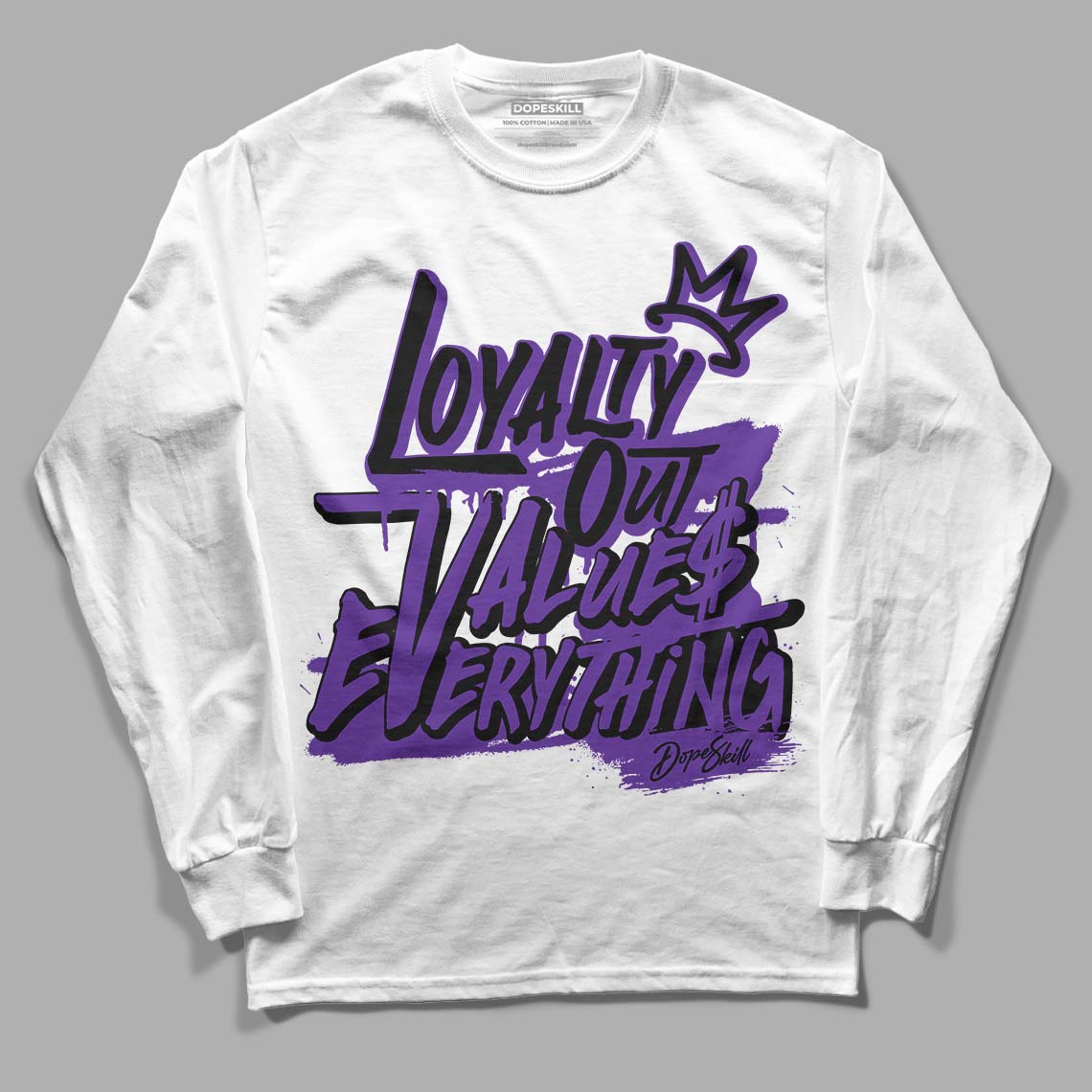 PURPLE Collection DopeSkill Long Sleeve T-Shirt LOVE Graphic