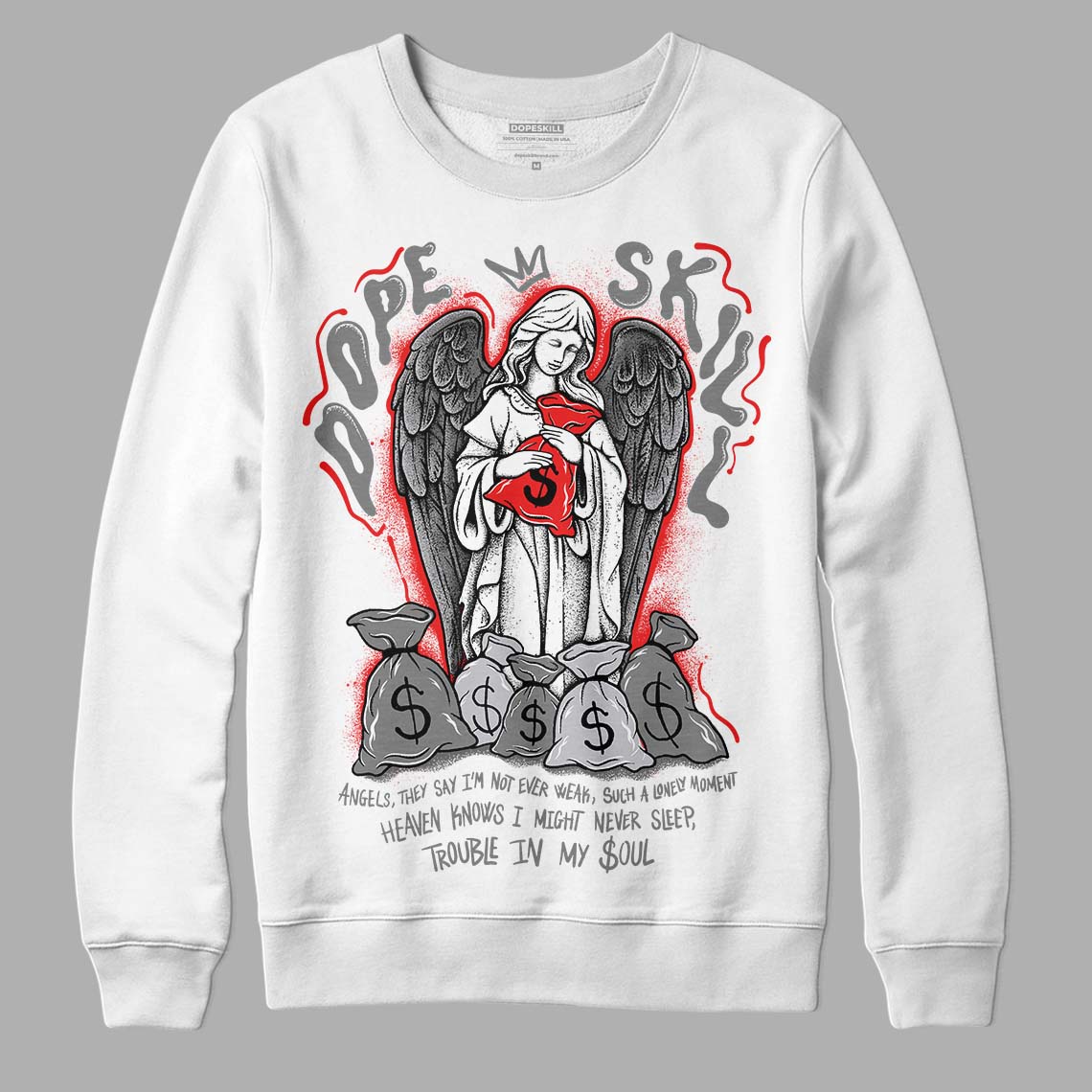 Grey Collection DopeSkill Sweatshirt Angels Graphic