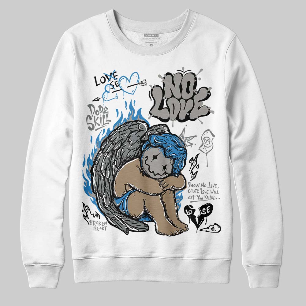Cool Grey 9s DopeSkill Sweatshirt No Love Graphic